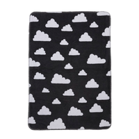 Meyco ledikantdeken Little Clouds zwart Wit 120x150 cm