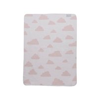Meyco ledikantdeken Little Clouds Roze Wit 120x150 cm