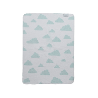 Meyco ledikantdeken Little Clouds Blauw Wit 120x150 cm