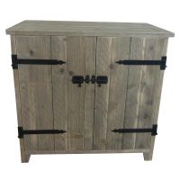vergrijsde commode steigerhout