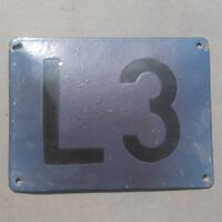 Emaille L3 bordje leger