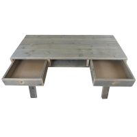 steigerhout bureau met lade