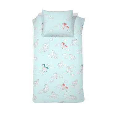 Damai dekbedovertrek Licorne blue 120x150 cm