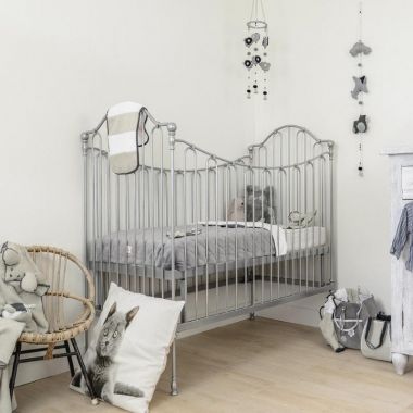 IJzeren Brocante Ledikantje Chateau Zilver