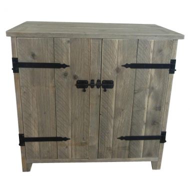 Commode van vergrijsd steigerhout