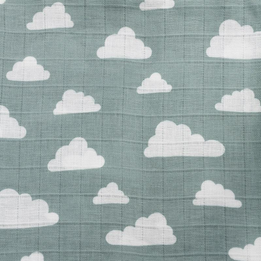 Hydrofiele luiers Feathers-Clouds-Dots jade/wit Meyco