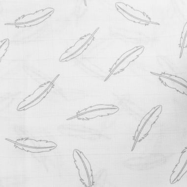 Hydrofiele monddoekjes Feathers-Clouds-Dots grijs/wit Meyco