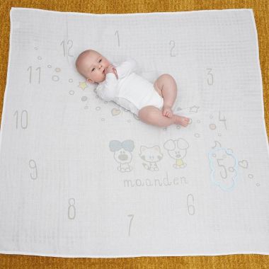 Hydrofiele Mijlpaal Swaddle Woezel & Pip by Meyco 1-pack