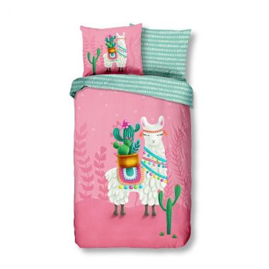 Goodmorning Dekbedovertrek Lalama Pink 140x200/220 cm